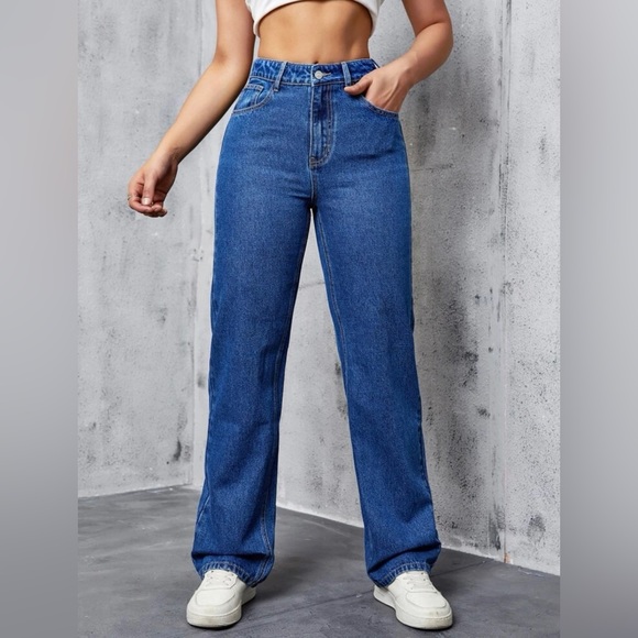 Medium-Dark Wash Denim Jeans - Picture 3 of 5